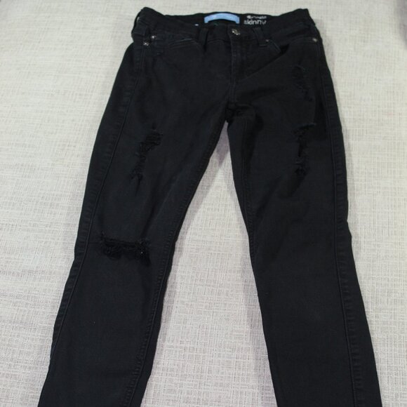 7 for All Mankind b(air) the ankle skinny Black Jeans - Picture 1 of 6
